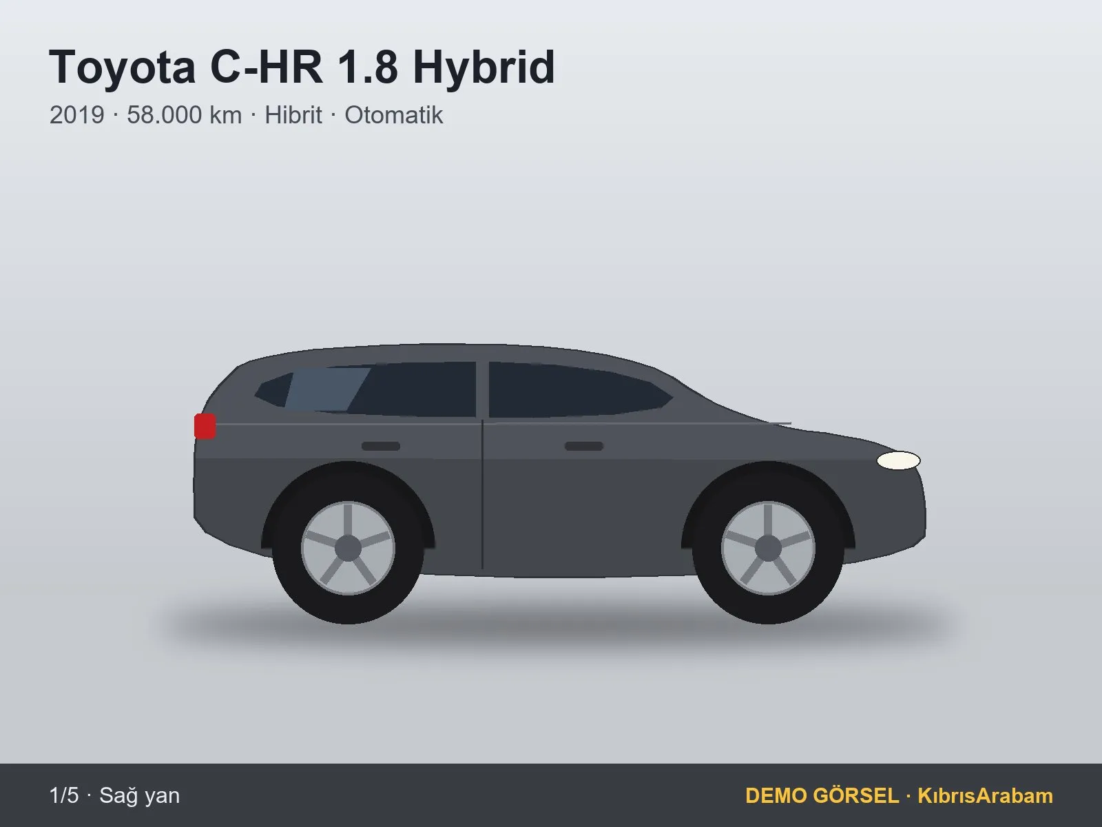 2019 Toyota C-HR 1.8 Hybrid, Japonya ithal, hatasız — fotoğraf 1 / 5